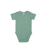 Mr.J & Ms.R Baskılı Omuz Çıtçıtlı Kısa Kollu Body (Yeşil)