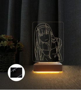 Anime Darling Led Lamba Zero Two 3d Lamba Anime Figür Masa Lambası Kişiye Özel Hediye İsimli Lamba