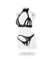 Mulvxbrf Brf02 Siyah Harness Takım Deri Boyunluklu Metal Tokalı - Brf1089 (Mulvix)