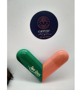 Kalp Şeklinde Çift Başlı İkisi Bir Arada 5ML+5ML Parfüm Şişesi (Yeşil)