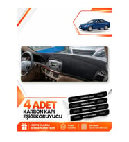 HYUNDAİ SONATA (2004-2007) Uyumlu Ön Torpido Koruma Kılıfı Halısı - Siyah