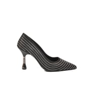 Pierre Cardin Altın Taş İşlemeli Kadın Abiye Ayakkabı PC-55010 Z (Siyah)