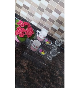 SOLİDCLASS Enblur Pleksi Şeffaf Merdiven Sergileme Standı 3 Basamaklı 30 Cm Ve 2 Ad.2 Basamaklı 20 Cm (3 Ürün)