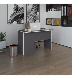 Kenzlife ofis masası miyamoto gri sağ 75*150*60 raflı dolap bilgisayar çalışma masası (Karışık)