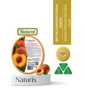 Şeftali Süngerli Sabun 150 gr  Peeling Etkili Arındırıcı Sabun