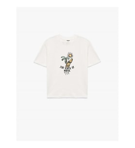 Koton Nakışlı Ekru Erkek Çocuk T-Shirt 6SKB10214TK