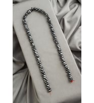 Hematit Doğal Taş Parlak Füme Amorf Kesim 6x7mm Dizi [AA]