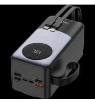 Venandin PWB50A1 Powerbank 50.000 Mah 22.5W Hızlı Şarj 4 Çıkış LED Dijital Ekran Kablolu Tasarım