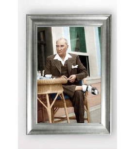 Gümüş Çerçeveli Atatürk Tablo a116