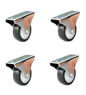 4 Adet Hts Sabit Tablalı Mobilya Tekeri Tekerlek Çap : 40 mm Kod : 114
