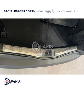 Dacia Jogger Krom Bagaj İç Eşik Koruma 2 Parça 2021> Paslanmaz Çelik (TAŞLI)