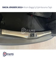 Dacia Jogger Krom Bagaj İç Eşik Koruma 2 Parça 2021> Paslanmaz Çelik (TAŞLI)