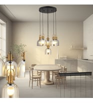 Lampaluce Zaira Modern Tasarım Salon Aydınlatması Sarkıt Avizesi 6'lı