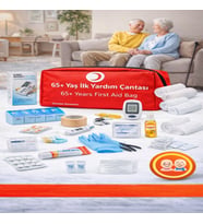 65+ Yaş İçin Özel İlk Yardım ve Acil Durum Çantası - 50 Parça - Güvenli Yaşam Seti