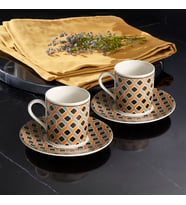 GÜRAL PORSELEN Camelia 12 Parça 6 Kişilik Kahve Fincan Takımı 65111