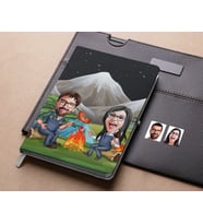 Bk Gift Kişiye Özel Sevgililer Karikatürlü Beyaz Defter-95 , Arkadaşa Hediye , Sevgiliye Hediye
