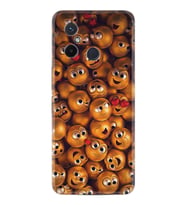 Xiaomi Redmi 12c Kılıf Resimli Desenli Silikon Platinium Series Gold Emoji 1877