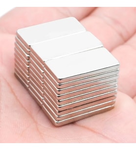 100 Adet 20x10x2 Mm Neodyum Mıknatıs Köşeli Magnet N35 Nikel Kaplama Güçlü Kaliteli Dayanıklı