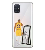 Samsung Galaxy A71 Uyumlu Lebron James Goat Tasarımlı Şeffaf Telefon Kılıfı