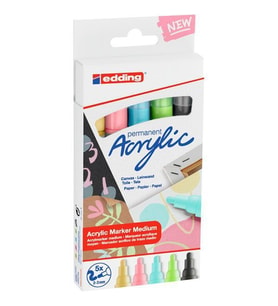 Edding Akrilik Markör Kalem Seti 5Li Pastel