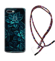 Oppo A5S A15 A16 A54 A55 A73 A74 Kılıf Boyun Asklı Rasta Silikon Mistik Çiçekler 1650