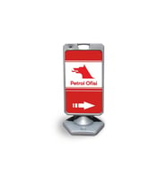 Petrol Ofisi   Reklam ve Yönlendirme Uyari Dubasi A Tabela Gri