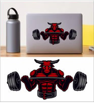 Sticker Usta Redbull Kızgın Boğa Sticker 02048 Renkli 12x6 Cm