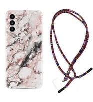Samsung A23 A31 A32 A50 A51 A52 A53 A70 Kılıf Boyun Asklı Rasta Silikon Colorfull Marble 2 1389