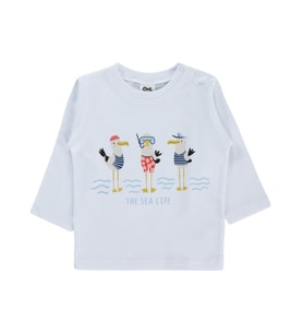 Civil Baby Leylek Baskılı 6-18 Ay Sweatshirt - Lacivert