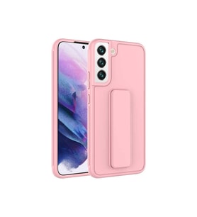 Samsung Galaxy S22 Uyumlu Kılıf Zore Qstand Kapak (Pembe)