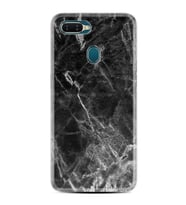 Oppo A5S A15 A16 A54 A55 A73 A74 Kılıf Desemli Silikon Kara Mermer 1375