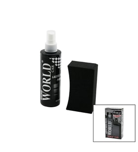 SHINE WORLD CAR  LASTİK - TAMPON  PARLATICI SPREY SETİ  PLASTİK ŞİŞE   250ML ± %10 PARLATMA SÜNGERİ