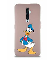 Oppo Reno 2Z Soft Premier Kapak Donald Duck-C Tasarımlı Silikon Kılıf - Pudra (Şeffaf)