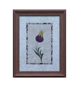 e38 EL İŞÇİLİĞİ LALE EBRU TABLO 42*54 CM - 6609