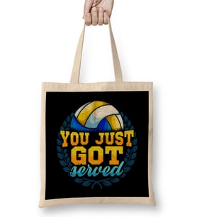 You Just Got Served Volleyball Player Serve Pun Bez Çanta Uzun Saplı