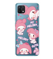 Oppo A15 / A15S Uyumlu Melody Kuromi Desenli Şeffaf Telefon Kılıfı
