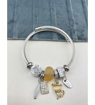 Kedi Charmlı Pandora Model Bileklik