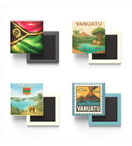 Buzdolap Magnetleri - Vanuatu Port Vila - 4'lü Set Magneti