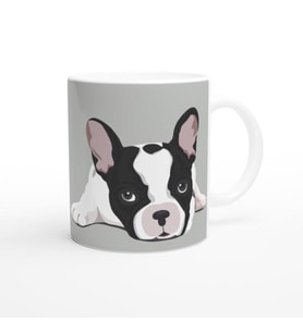 French Bulldog Aşkı Temalı Baskılı Kupa Bardak