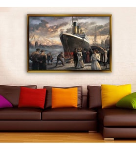 Altın Çerçeveli dekoratif tablo l1757 (Gold)