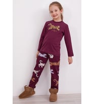 Arnetta 2169 Grateful Mor Kız Çocuk Uzun Kol Pijama Takım