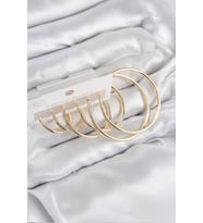 Pirinç Halka Model Gold Renk Kadın Set Küpe - TJ-BKP11041