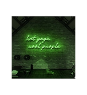 Hot Yoga Cool People Yazılı Neon Tabela