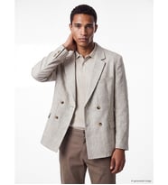 LCW Vision Bej Regular Fit Keten Karışımlı Erkek Blazer Ceket