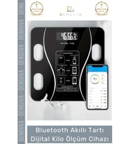 Bluetooth Akıllı Tartı Vücut Analiz Baskülü - Yağ Su Kas Ölçer Dijital Kilo Ölçüm Cihazı