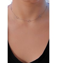 925 Ayar Gümüş Halkalı Tasma Model Kolye - N116901