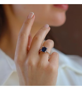 Creatif Safir Taşlı Red Collection Gümüş Yüzük