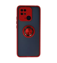 Xiaomi Redmi 10c Kılıf Montreal Yüzüklü Silikon Kapak - Kırmızı