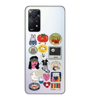 Xiaomi Redmi Note 12 PRO 4G Uyumlu Sticker Tasarımlı Şeffaf Telefon Kılıfı
