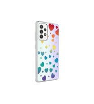 Samsung Galaxy A52 Uyumlu Kılıf Zore M-Blue Desenli Kapak (Kırmızı)